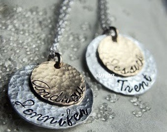 Celebrating a wedding - Congratulations To YOU - Hand Stamped Jewelry - Personalized Your Necklace - -Gift for your mom, mother mama . SIMAG