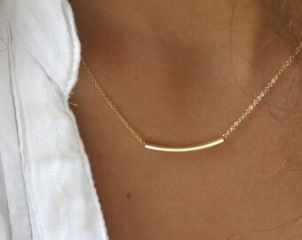 The Original Golden Bar , gold bar necklace ,delicate layered necklace,  , skinny bar necklace, minimal bar necklace, Gift for Her. SimaG