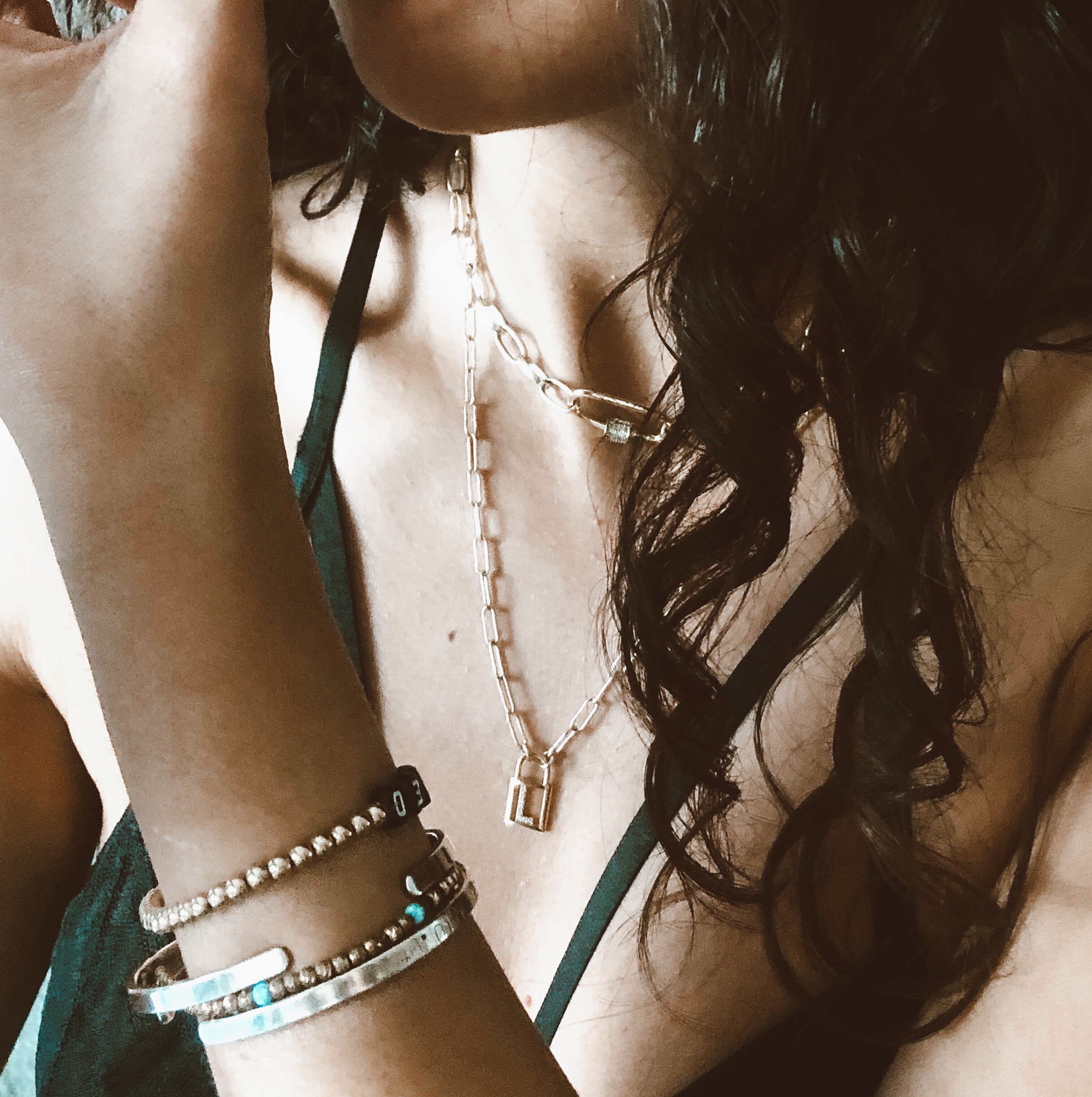 ネックレス・ペンダント GLOWNY LOCK INITIAL NECKLACE 4BKH208 Initial Padlock - Etsy