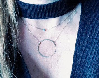 Beautiful and Simple ---- Gold Filled Big Circle Necklace - karma necklace . Wedding jewelry . Bridesmaids gift . Everyday necklace SIMAG