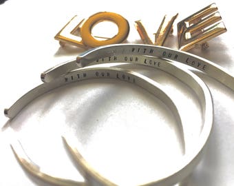 Gam Ze Ya'avor - This Too Shall Pass - say what you want to say pn your cuff-  - handmade stamped jewelry by SimaG