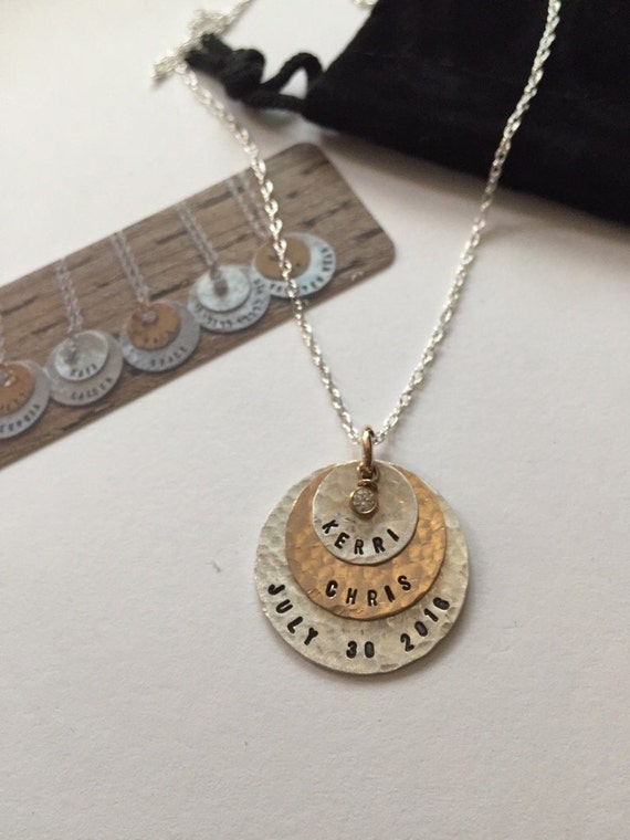 Three (3) Stacking Discs -personalized Mom Grandmother Name