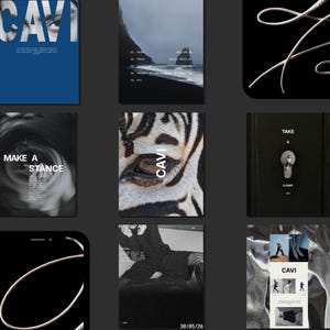 Modelli editoriali per Instagram / Stile rivista audace, metallico ed estetico / Moderno / Modelli per social media / Canva / Branding / Modelli per Instagram