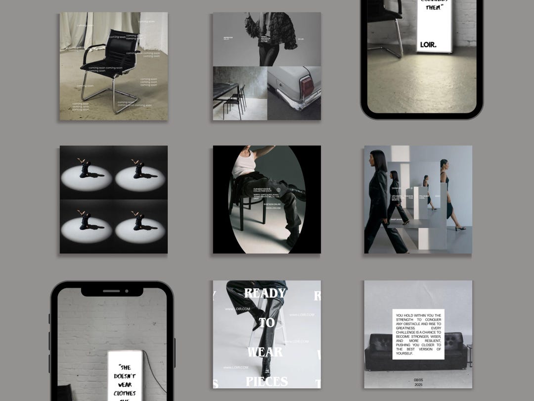 Bold Black & White Instagram Templates | Editorial Magazine Style ...