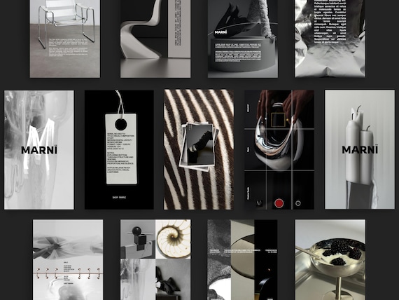 Editorial Instagram Story Templates | Bold, Chrome, Aesthetic | Modern | Social Media Templates | Canva | Branding | IG Story Template