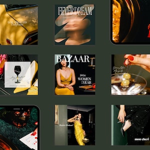 Modelli Instagram classici e audaci / Modello Instagram creativo / Stile rivista editoriale moderno / Canva modificabile / Social media / Branding