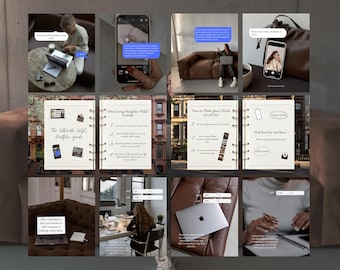 Seamless UGC Instagram Carousel Template | Aesthetic Modern Bold | UGC Content Creator | IG Carousels Posts | Social Media | Canva Templates