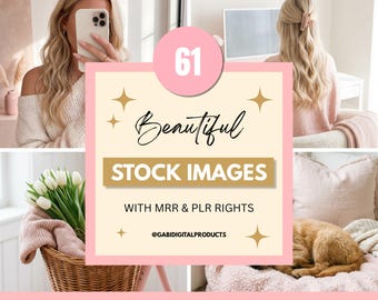 Fotos de stock de Clean Girl Pink para sitios web / Paquete PLR de marketing digital sin rostro para mujeres / Imágenes de stock MRR femeninas para Pinterest e Instagram