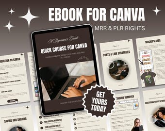 Canva Crash Course | MRR PLR Video Tutorials & Editable eBook Templates