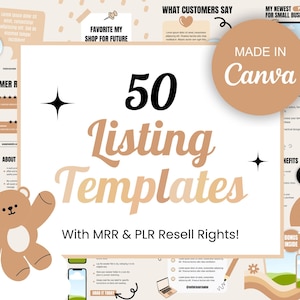 MRR PLR Etsy Mockups | Anpassbare Produktvorlagen