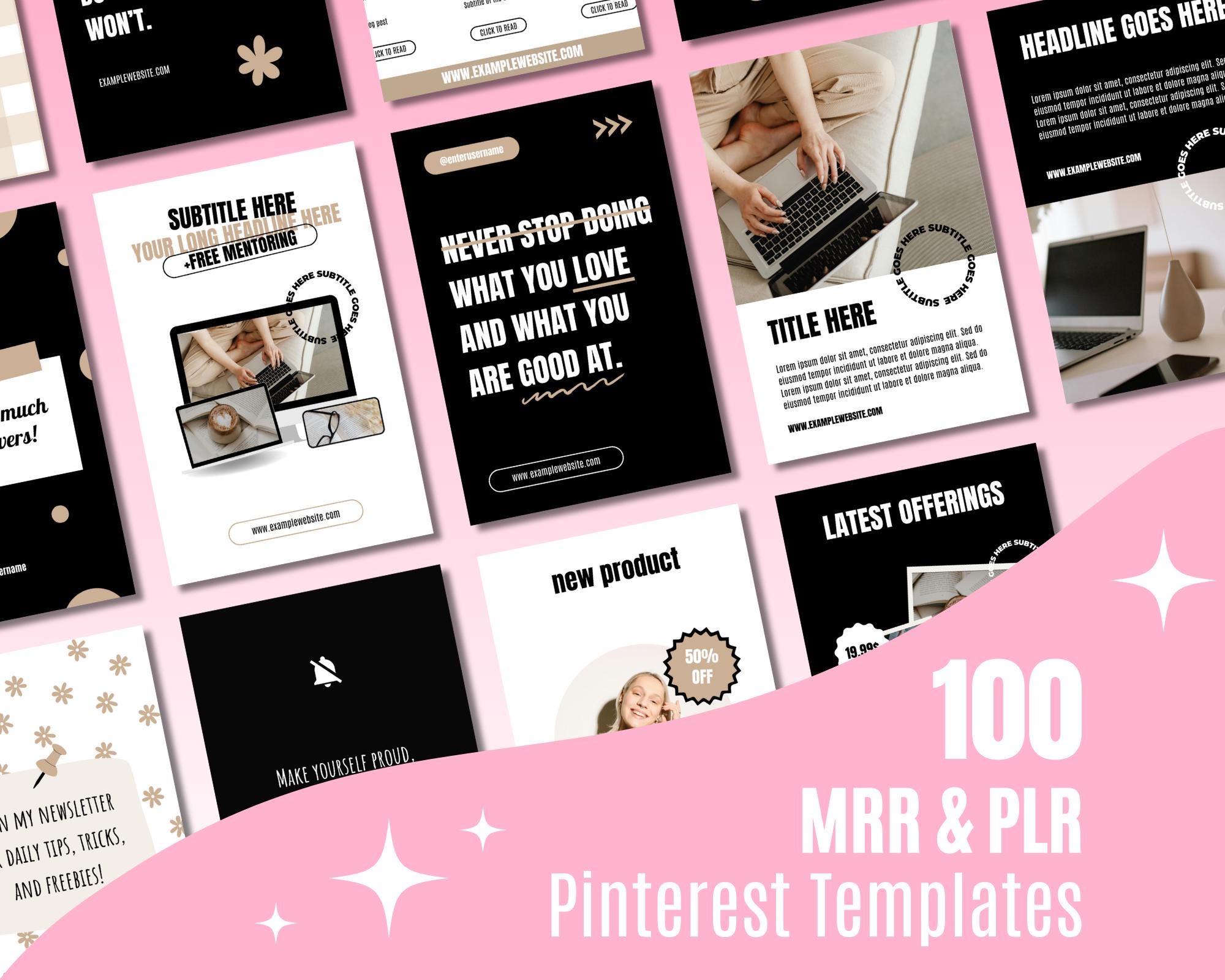 MRR PLR Pink Ebook Template | Small Business & Feminine Design - Etsy