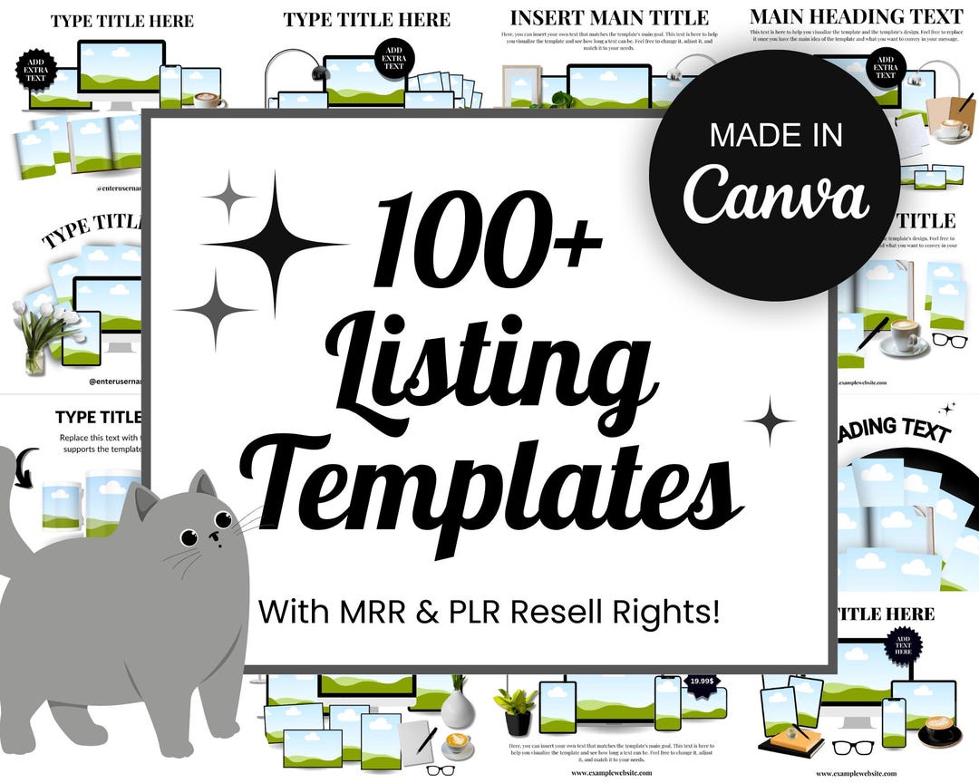 Editable MRR PLR Templates | Product Mockups & Etsy Listing Templates ...