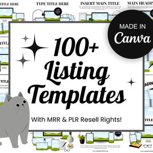 Plantillas PLR editables para MRR / Maquetas de productos y plantillas para anuncios de Etsy