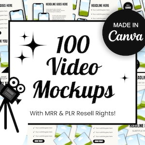 MRR PLR Etsy Listing Video Mockups | Produkt & Social Media Clips