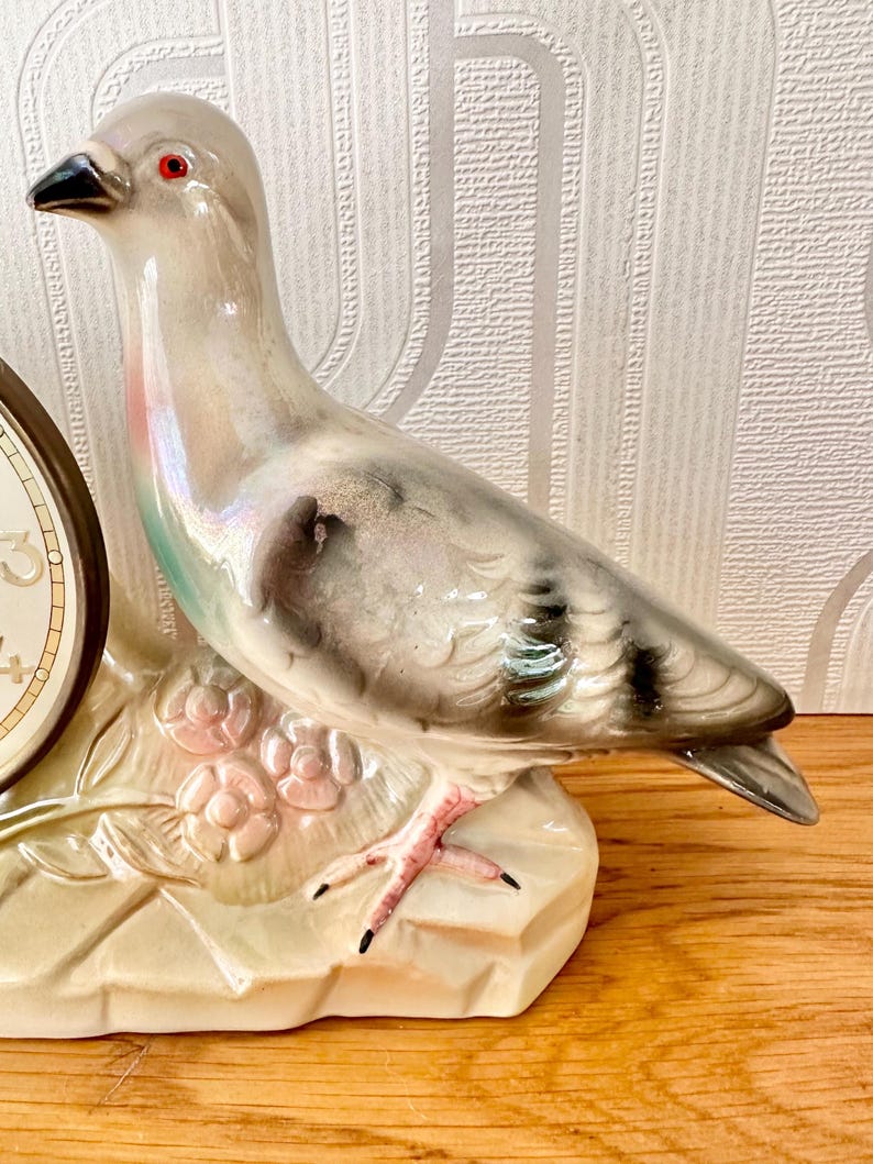 Jema Holland Vintage Ceramic Pigeon Mantel Clock Etsy Australia