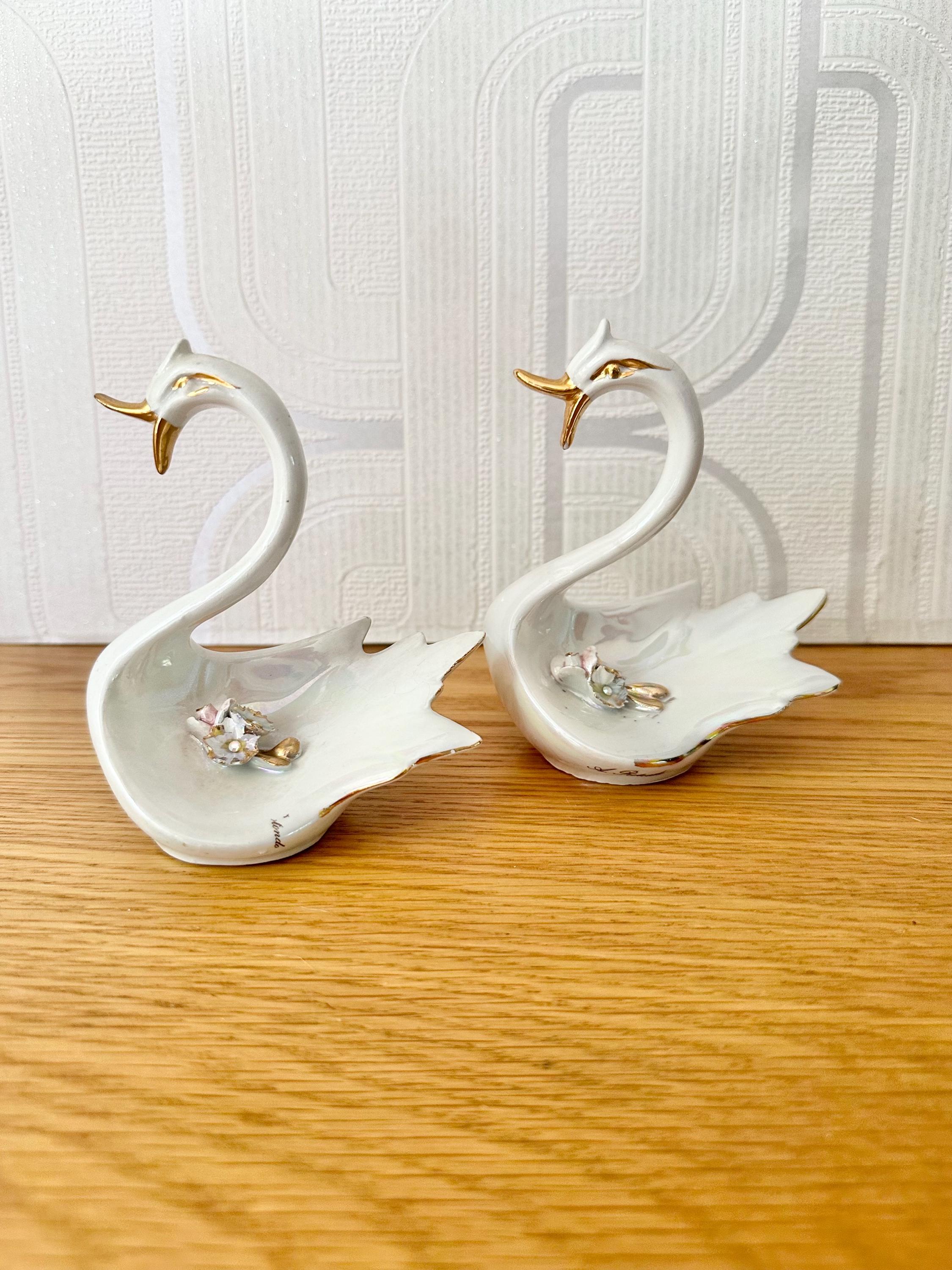 Porcelain Swan Made in Italy - Etsy