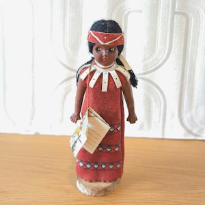 新品 ビンテージ カナダ製 インディアン エスキモー フィギュア 人形 当時物 Indian art eskimo doll - Etsy 日本