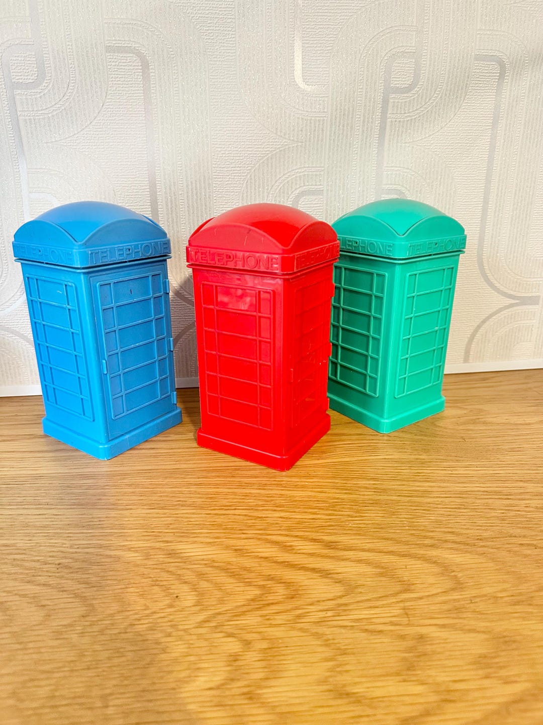 Trio of the Little Bitty Telephone Storage Box - Etsy