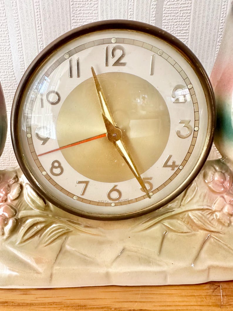 Jema Holland Vintage Ceramic Pigeon Mantel Clock Etsy Australia