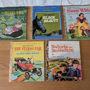 Disney Golden Books movies, vintage bundle - 5 titles