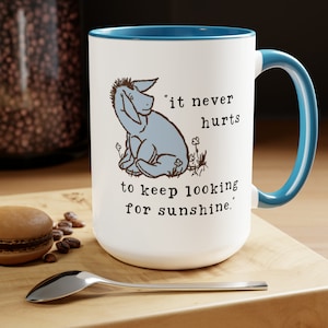 Classic Eeyore Mug, 15 ounce Classic Eeyore from Winnie the Pooh Mug, Eeyore Quotes, Winnie the Pooh Eeyore Gift, 15 oz Cup
