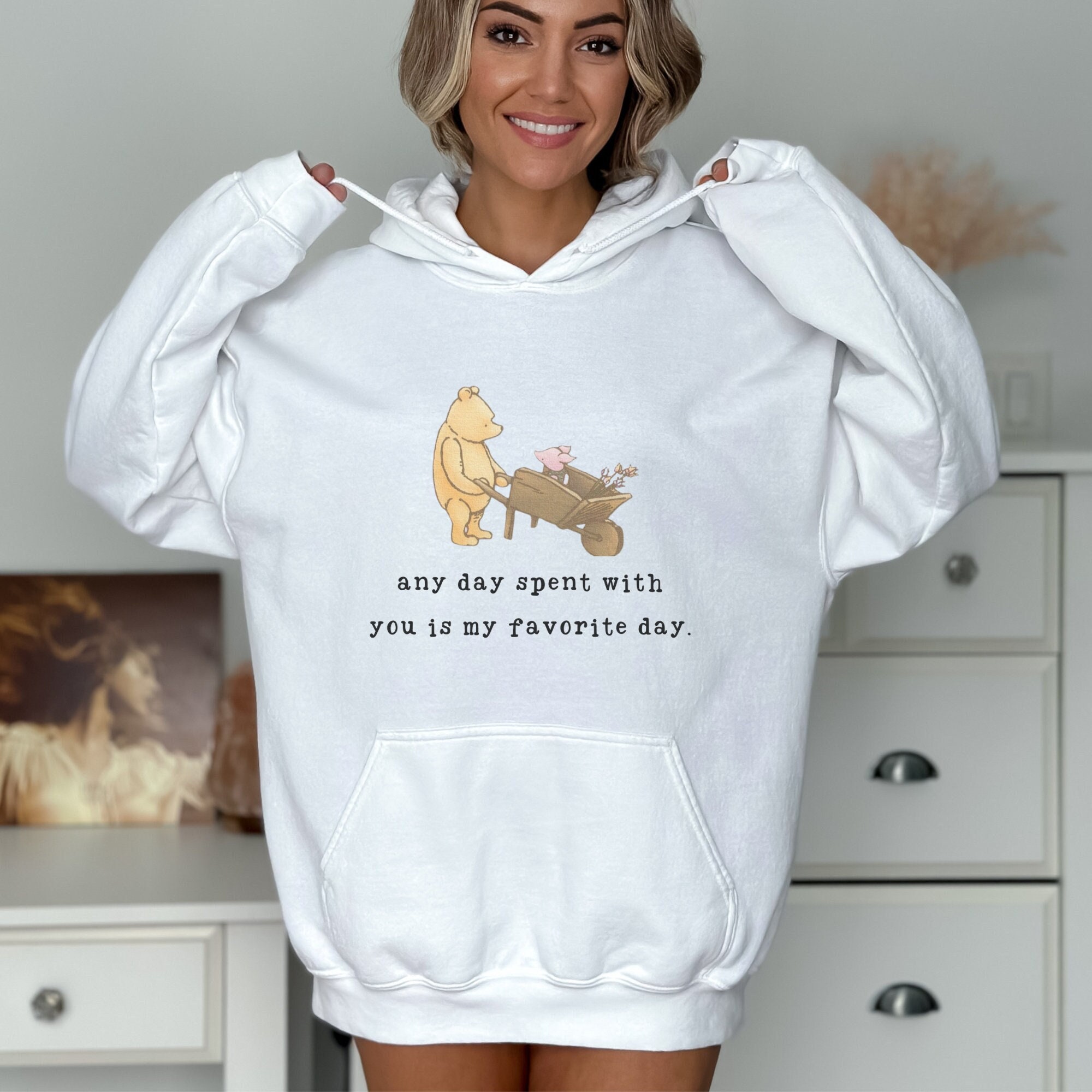 Classic Winnie the Pooh Hoodie Pooh Bear Sweatshirt Winnie - Etsy