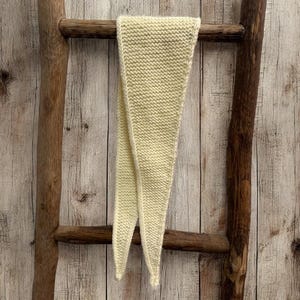 Hand Knit Sophie scarf - soft yellow - cashmere/silk/merino