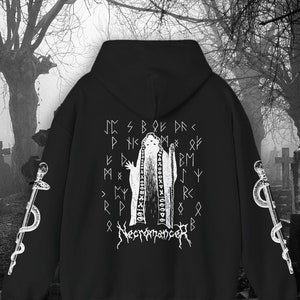 Necromancer Gothic Hoodie RPG Gift for Dungeon Master Role Play Gift Occult Sweatshirt Undead Death Hoodie Necromancy Geeky Pullover Hoodie