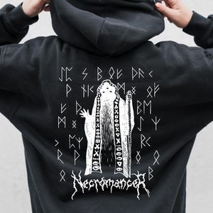 Necromancer Gothic Hoodie RPG Gift for Dungeon Master Role Play Gift Occult Sweatshirt Undead Death Hoodie Necromancy Geeky Pullover Hoodie