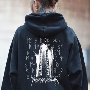 Necromancer Gothic Hoodie RPG Gift for Dungeon Master Role Play Gift Occult Sweatshirt Undead Death Hoodie Necromancy Geeky Pullover Hoodie