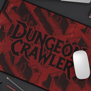 ダンジョンクローラー デスクマット ゲームマスター マウスパッド ダンジョンマップ テーブルマット オタクギフト テーブルトップ RPG デスク装飾 ダンジョン地図作成 DM 地形マップ