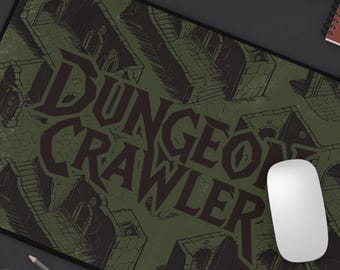 Dungeon Crawler Desk Mat Game Master Mouse Pad Dungeon Map Table Mat Nerdy Gift Table Top RPG Desk Decor Dungeon Cartography DM Terrain Map