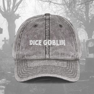 Dice Goblin Embroidered Hat Dungeon Master Gift for Dm Gift Dnd Roleplay Unisex Hat Dnd Birthday Gift Renaissance Gothic Dad Hat Dnd Gifts