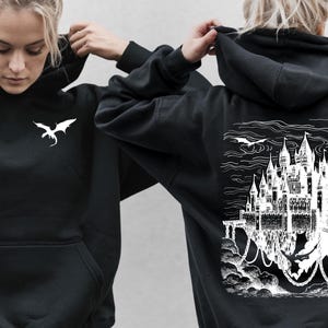 Dragon Rider Fantasy Hoodie RPG Gift for Dungeon Master Role Play Gift Bookish Sweatshirt Hoodie Dragon Born Pullover Hoodie Dragon Gift