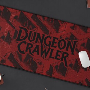 Tapete de mesa Dungeon Crawler, Mouse Pad Game Master, Tapete de mesa com mapa de masmorras, Presente nerd, Decoração de mesa RPG, Cartografia de masmorras, Mapa de terreno DM