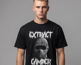 Maglietta del videogioco Tarkov, estrazione, camper, bottino, goblin, maglietta del videogioco, abbigliamento da giocatore, USEC, estrazione, sparatutto, ratto, KOS, maglietta da gioco divertente