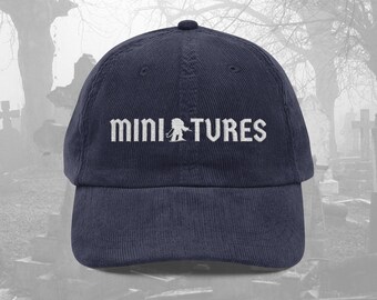 Cappello da giocatore in miniatura 40k, gioco di guerra, nerd, modello dell'esercito in miniatura, regalo per costruttori, berretto in velluto a coste, wargamer, gioco di ruolo da tavolo, cappello da papà Heresy, mini amante