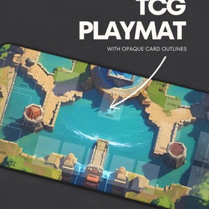 Tapete de jogo de cartas TCG, presente para marido, acessórios para jogos de cartas colecionáveis, presentes TCG, tipo água, conjunto de base para jogo de cartas TCG, tapete para jogos, baralho superior