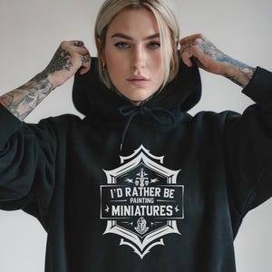 Miniature Painting Hoodie 40k War Game Nerdy Model Builder Gift Pull Over Hoodie Wargamer Table Top RPG Hoodie Mini Lover War Game Hoodie
