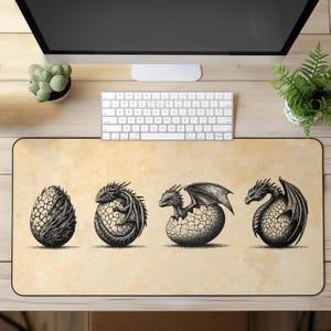 Drachen Ei MousePad Schreibtischmatte XXL Mousepad TKG Spielmatte Hoch Fantasy Büro Dekor gemütliches Gaming Einrichten Bücherwurm Drachen Geschenk Mittelalter Drachen geboren