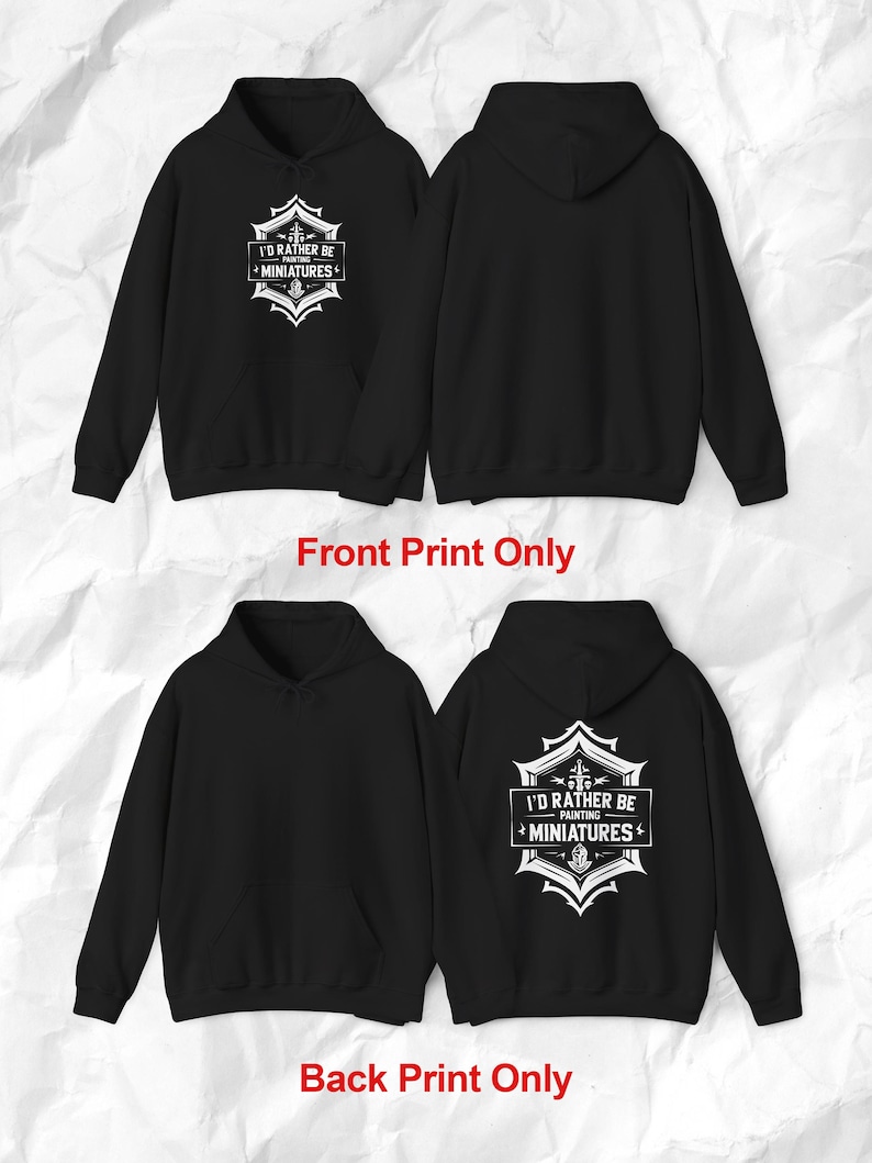 Miniature Painting Hoodie 40k War Game Nerdy Model Builder Gift Pull Over Hoodie Wargamer Table Top RPG Hoodie Mini Lover War Game Hoodie