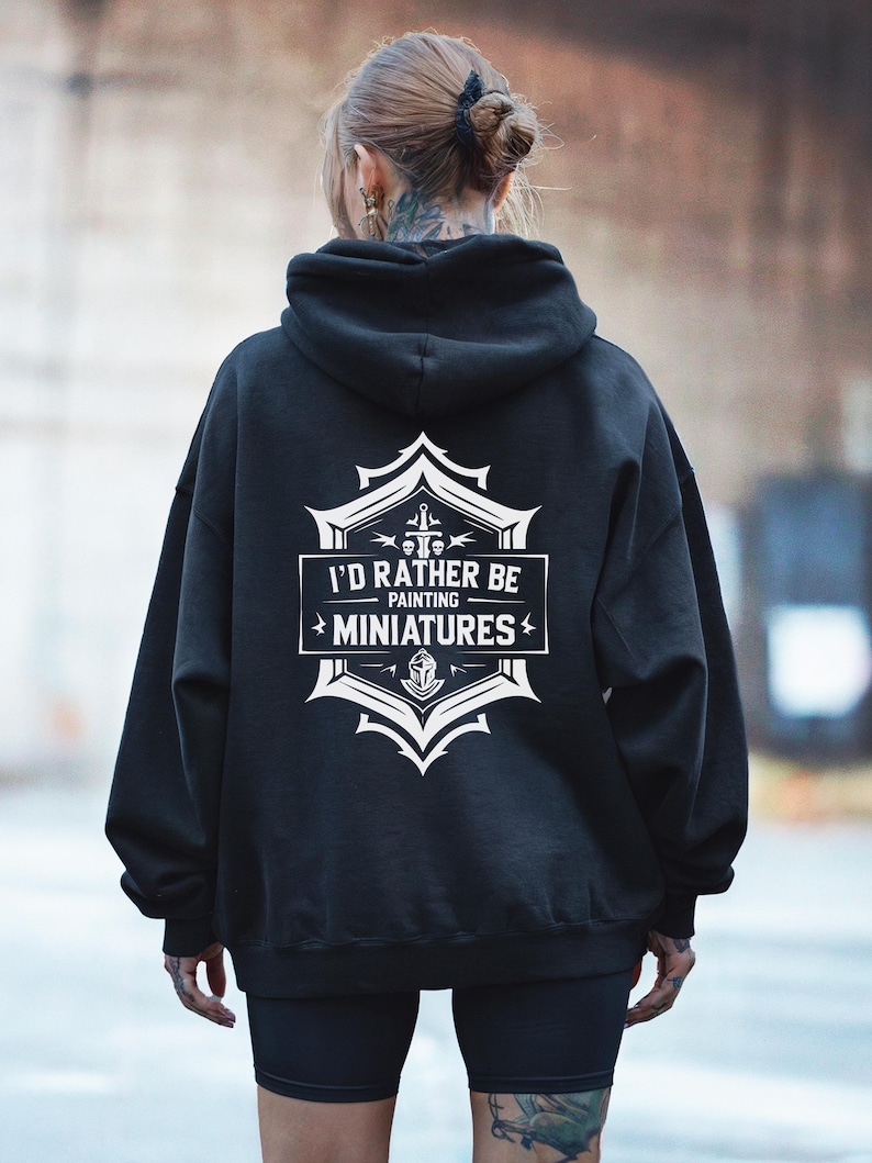 Miniature Painting Hoodie 40k War Game Nerdy Model Builder Gift Pull Over Hoodie Wargamer Table Top RPG Hoodie Mini Lover War Game Hoodie