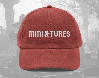 Cappello da giocatore in miniatura 40k, gioco di guerra, nerd, modello dell'esercito in miniatura, regalo per costruttori, berretto in velluto a coste, wargamer, gioco di ruolo da tavolo, cappello da papà Heresy, mini amante