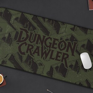 Tapete de mesa Dungeon Crawler, Mouse Pad Game Master, Tapete de mesa com mapa de masmorras, Presente nerd, Decoração de mesa RPG, Cartografia de masmorras, Mapa de terreno DM