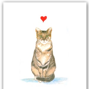 Valentine cat card- valentines cat card- pet valentine- cat valentine's-  funny valentine card- valentine’s love- cat lovers valentine