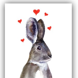 cartão de dia dos namorados de coelho - cartões pensando em você - cartão de amor de coração de coelho - cartões de coelho - enviando cartões de amor - doce dia dos namorados