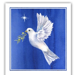 Cartes de Noël colombe de la paix - cartes de la paix sur la terre - Noël des bois - cartes colombe, cartes du solstice d'hiver - cartes de Noël ornithologues amateurs.