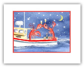 celebrating lobsters christmas cards set of 10 christmas cards boxed set nautical christmas lobster christmas coastal holiday cards - Nautical Christmas Cards celebrating lobsters christmas cards set of 10 christmas cards boxed set nautical christmas lobster christmas coastal holiday cards - Nautical Christmas Cards