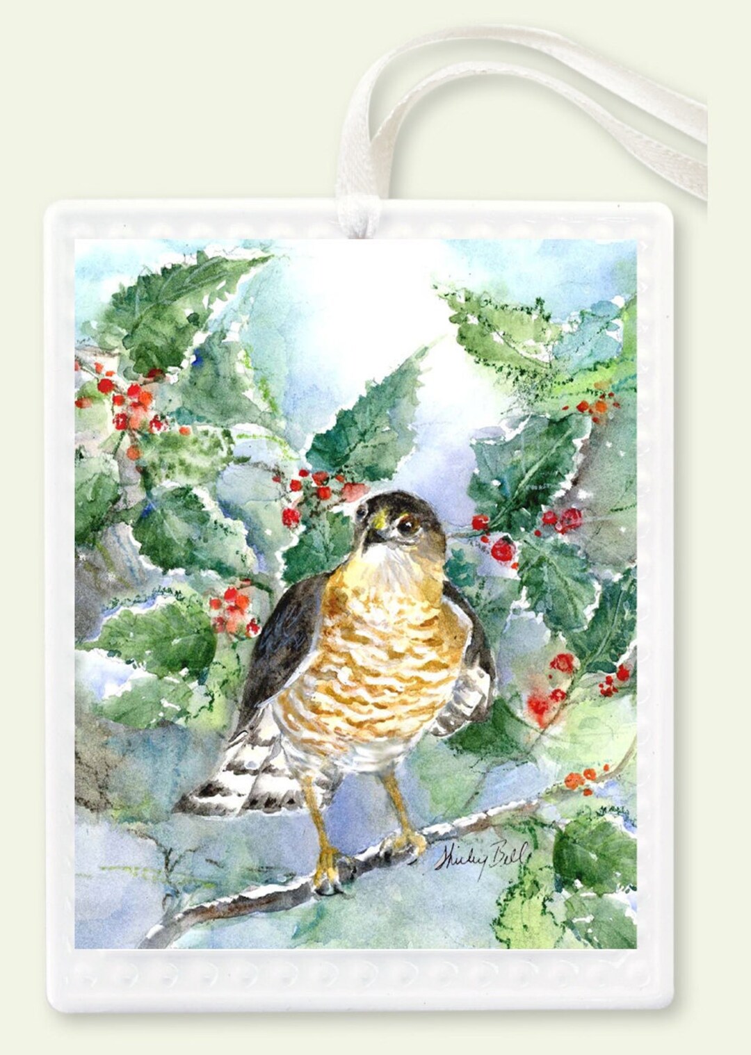 Hawk Christmas Ornament 