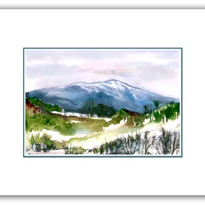 Mount Mansfield Vermont Weihnachtskarte, Wintersonnenwendekarte, 10 pro Kastenweihnachtskartensatz, Waldgeschenk. Vermont-Szene, Mansfield